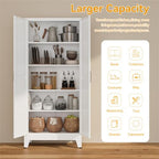 COFaR Metal Kitchen Cabinet with 2 Door and 4 Adjustable Shelves, 71" White - Image 7