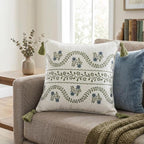 ISAENNE Designer Linen Throw Pillow Cover,Set of 2,18"x18"-Mosella D - Image 2