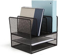 TRU RED Wire Mesh File Organizer, 7-Compartment, Matte Black by TRURED