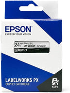 Epson LABELWORKS 224BWPX-5PK Label Tape - Black on White - 1" (24mm), 30ft - Image 6
