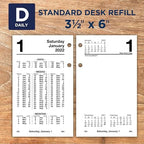 2022 Daily Desk Calendar Refill by AT-A-GLANCE, 3-1/2" x 6", Standard, Financial (S17050) - Image 5