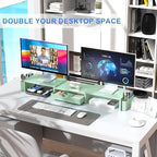 gianotter Dual Monitor Stand Riser With Drawer and 2 Pen Holders - Image 7
