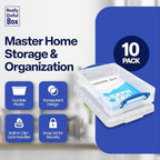 Really Useful Box 4 Liter Plastic Storage File Box Container, 10 Pack - Image 4