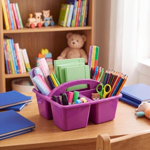 Kathfly 18 Pack Classroom Caddy Organizer with Handle Bulk, Mixed Color 2 - Image 3