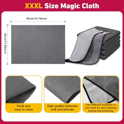 Genie Cloth Magic Cloth Genie Magic Cleaning Cloths 10-Pack, Reusable Microfiber Cleaning Cloth Without Fluff or Stripes Suitable for Windows,Mirrors, Stainless Steel, Kitchens, Cars, and Screens - Image 7