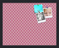 PinPix 20x16 inch Cork Bulletin Board. This Decorative Framed Pin Board Comes with Diamond Pattern in Hot Pink Design and Satin Black. Ideal for Home, Office Decor or School (PinPix-302) by PinPixBulletinBoards