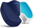 Gel Seat Cushion, Cooling Memory Foam Cushion for Office Chair, Blue by CushZone