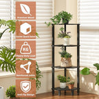 YUFAM 4-Tier Corner Shelf, Black - Image 3