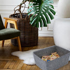 Welaxy Felt Storage Bin Wide Deep Drawer Organizer Caddy Minimal Box Gray - Image 4