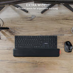 CHERRY PALMREST Ergo, Extra-Wide Ergonomic Wrist Rest, Compatible with Any Keyboard, Extendable Feet, 3 Different Tilt Angles, Comfortable, Non-Slip Bottom, Black - Image 5