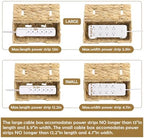 2pcs Cable Management Box, Handwoven Natural Water Hyacinth Cord - Image 5