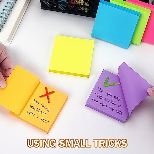 Sticky Notes 3x3 in, Bright Colors Self-Stick Pads, 48 Pads, 90 Sheets/Pad - Image 6