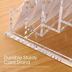 SANRUI Acrylic Business Card Holder for Desk, 20-Slot Vertical Clear - Image 4