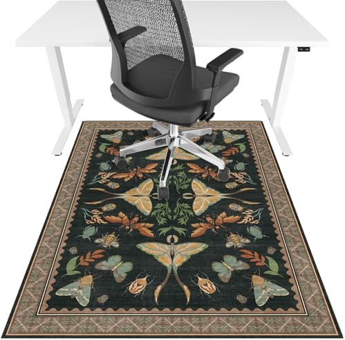 Office Chair Mat for Hardwood Floor & Tile Floor,36"x48"-Colorful Insects by LreedyMat