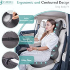 FLORICH Car Seat Cushion and Lumbar Support Pillow for Office Chair Car, Neck Headrest Pillow, Ergonomic Memory Foam, Pressure-Relieving Back Support for Car, Office Chair & Wheelchair – Gray - Image 2