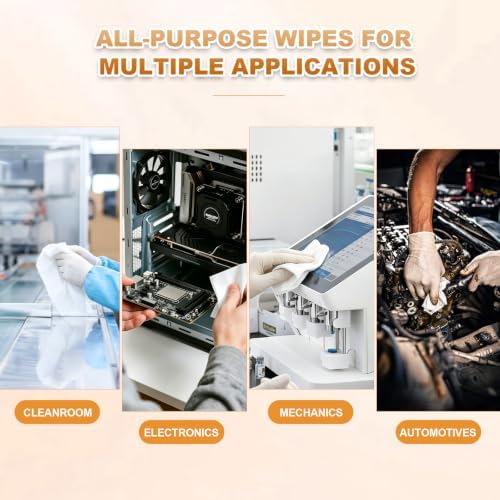 6" x 6" Durable & Absorbent Microfiber Wipes (100 Pcs, 200GSM) - Image 7