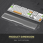 Acrylic Keyboard Wrist Rest - Full Size 100% Keyboard- Mechanical Keyboards Ergonomic Palm Rest for Computer Keyboard,Anti-Slip Base,Wrist Pad for Laptop,Office & Home-Easy Typing - Image 2