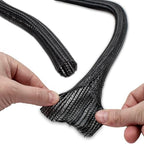 Electriduct 1/8" Hook Self Closing Wrap Around Sleeve - 100 Feet - Black - Image 3