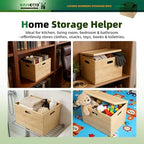 BAMOTTO CRAFTBAMBOO Large Lidded Bamboo Storage Bin 14.6”x10.2”x9.6” - Image 4