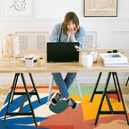 Office Chair Mat for Hardwood Floor, 72"x48" Easy Glide Computer Desk Mat Protector for Rolling Chair Under Desk Rug Nonslip Backing, Machine Wash, (Modern) - Image 2
