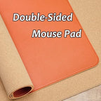 Non-Slip Cork Large Desk Mat Dual-Sided Office Mouse Pad, Waterproof Writing Protector Pad Desk Accessories for Home(Orange,90x43cm) - Image 4