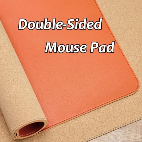 Non-Slip Cork Large Desk Mat Dual-Sided Office Mouse Pad, Waterproof Writing Protector Pad Desk Accessories for Home(Apricot,60x30cm) - Image 4