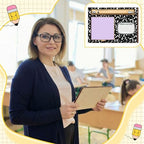 Fullhawl 36 Pcs Back to School Teacher Gifts Set Wood Sticky Note Pad Holder with Sticky Notes Bamboo Pens Pencil Apple Crayon Ruler Composition Notebook Thank You Gift for Teacher Staff Office Supply - Image 6