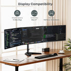 Triple Monitor Stand fits 3 Screens up to 27 Inches, Freestanding - Image 3