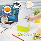12 Pack 3x5 Index Card Boxes, Plastic Card Holders, Business Cards Organizers, Recipe Box, Notecard Organizer, Flash Cards Holder Box for Study Office Kitchen, 6 Bright Colors - Image 6