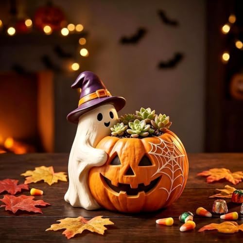 Halloween Ghost Pumpkin Pen Holder, White*2 - Image 5
