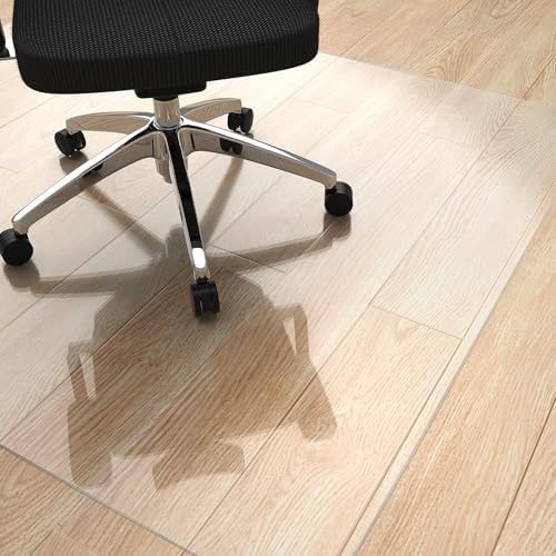 Yecaye Office Chair Mat for Hardwood Floor, 48" x 55" Rolling Chair Mat by Yecaye