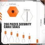 Nuogo 200 Pcs Orange Steel Security Cable Seals - Image 3