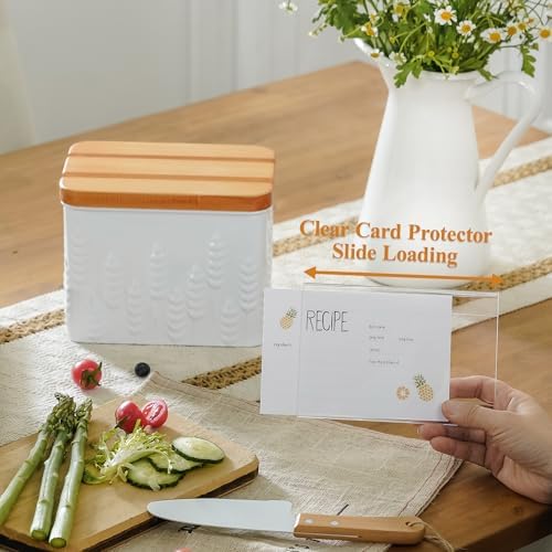 Ear of Wheat Embossed Recipe Box with 4x6 Cards & Dividers - Image 4