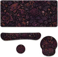 Dark Floral Desk Mat Set Gothic Skull Rose Large Mouse Pad with Wrist Rest 4in1 Desk Mat for Desktop Ergonomic Computer Desk Arm Wrist Anti-Slip Computer Ergonomic Mouse Pad Home Office Gaming by Unknown