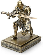 Medieval Warrior Knight Pen Holder Fun Desk Accessories Paperweight Bronze by Amoysanli