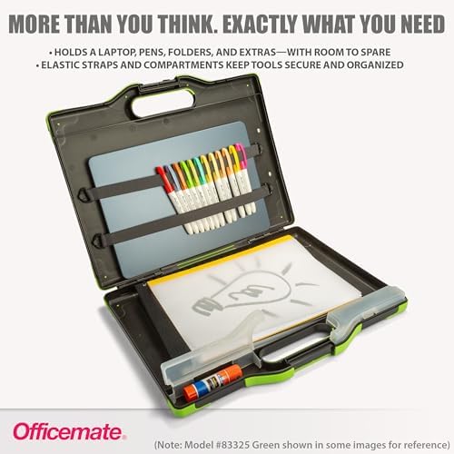 Officemate Carry-All Clipboard Storage Box, 15.75 x 13-Inches, Legal Size Document Organizer with Enclosed Storage Compartment, Reinforced Corners, Black/Gray - Image 6