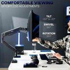 VIVO Heavy Duty Aluminum Ultrawide Monitor Tension Arm for up to 49 inch Screens, Holds 44 lbs, Premium Desk Mount Stand Designed for Samsung Odyssey G9 and More, Black, STAND-V101V - Image 5