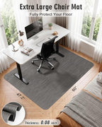 Modkin Extra Large Office Chair Mat for Hardwood Floor, 47.2" x 60", Grey - Image 2