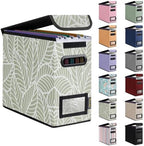 BALEINE File Organizer Box with Lid, Collapsible Hanging File Storage Box by BALEINE