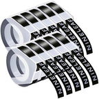 NineLeaf 10 Pack Compatible for Dymo 520109 9mm 3D Embossing Label Maker Tape 3/8'' White on Black 3D Plastic Labels for Organizer Xpress Pro, MoTEX E101 E404, Office Mate II by NineLeaf