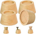 FASONLA Bed Risers (Set of 4) Furniture Risers Lifts Height 2", Oak Solid Wooden Risers for Bed, Furniture Risers with Non-Slip Recessed Hole (Monolithic Wood, 4pcs-2" Hight-Natural) by FASONLA