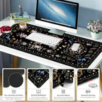 Mouse Pad with Wrist Support 4 in1 Set, XXL Big Game Mousepad + Keyboard Wrist Rest + Mouse Wrist Rest Pad +Coaster Gaming Mat for Home Office Work Computer Laptop I Vintage Floral Romantic Bow - Image 7