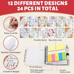 Sprial Notebooks with Pens Bulk, 48 Pack, 5.5 x 4.7 Inch, Prayer - Image 3