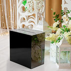 Hxezoc Black Acrylic Wedding Card Box Clear DIY Card Boxes Gift Card Box Money Box Holder for Wedding Reception Anniversary Birthday Party Baby Shower Graduation Decorations (10 x 10 x 5.5 inch) - Image 4