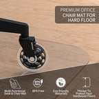 WASJOYE Office Chair Mat for Hard Floor, 48 Inch Clear PVC Round Floor Mat - Image 5
