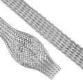 Tinned Copper Braid Wire Shielding Ground Strap Metal Cable Sleeve Expandable Flexible Flat Mesh (1/2 in Wide(0.32 in Dia)-65ft) by BuyUneed