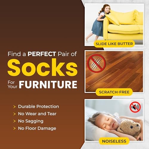Chair Leg Socks 48/80 Pcs Coffee Furniture Leg Covers Floor Protectors - Image 4