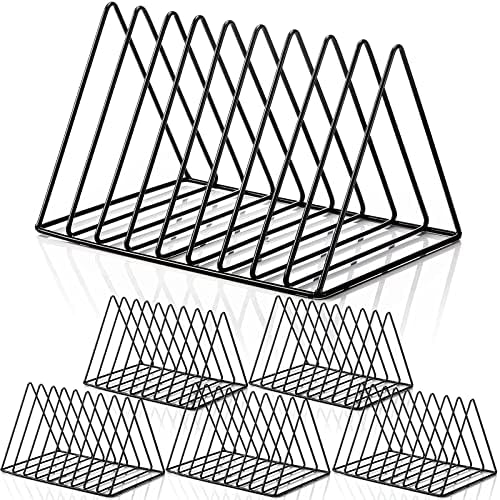 Shimeyao 6 Pieces Metal Triangle File Holder Magazine Holders, Black by Shimeyao