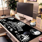 Large Gaming Mouse Pad Set 35.4 x 15.7 with Keyboard Wrist Rest, Wrist Support, and Coaster Memory Foam Smooth Desk Pad Mousepad for Home Office School - Ouija Board - Image 2