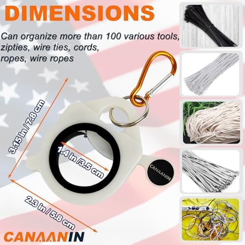 Zip Tie Holder Cable Tie Holder Heavy-Duty Colored for Tool Belt Electrician Tool Tradie Bits Organized Strong Efficient Storage Reusable Portable (White, 8 Pcs) - Image 6
